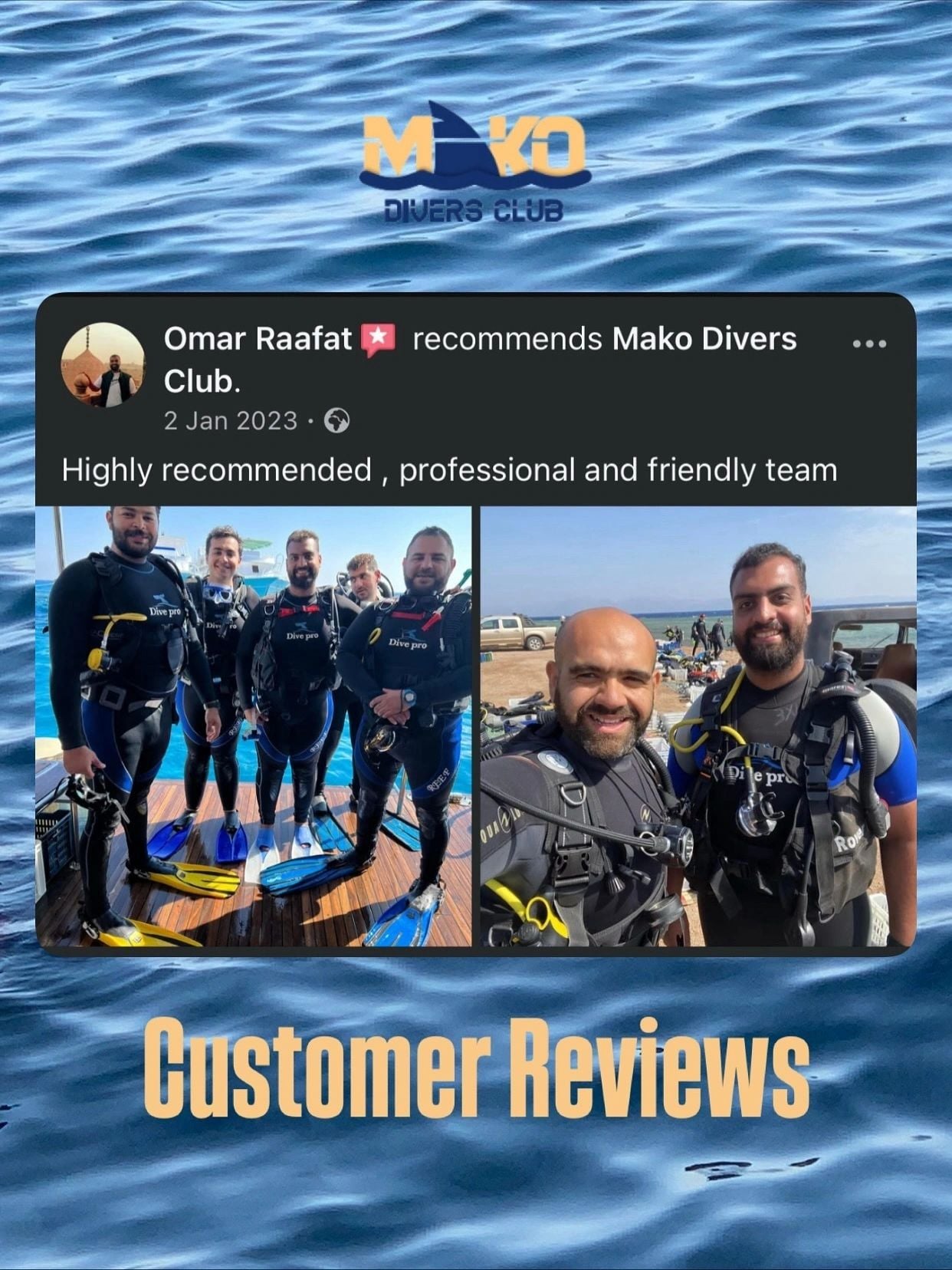 Mako Divers Club Instagram content 2