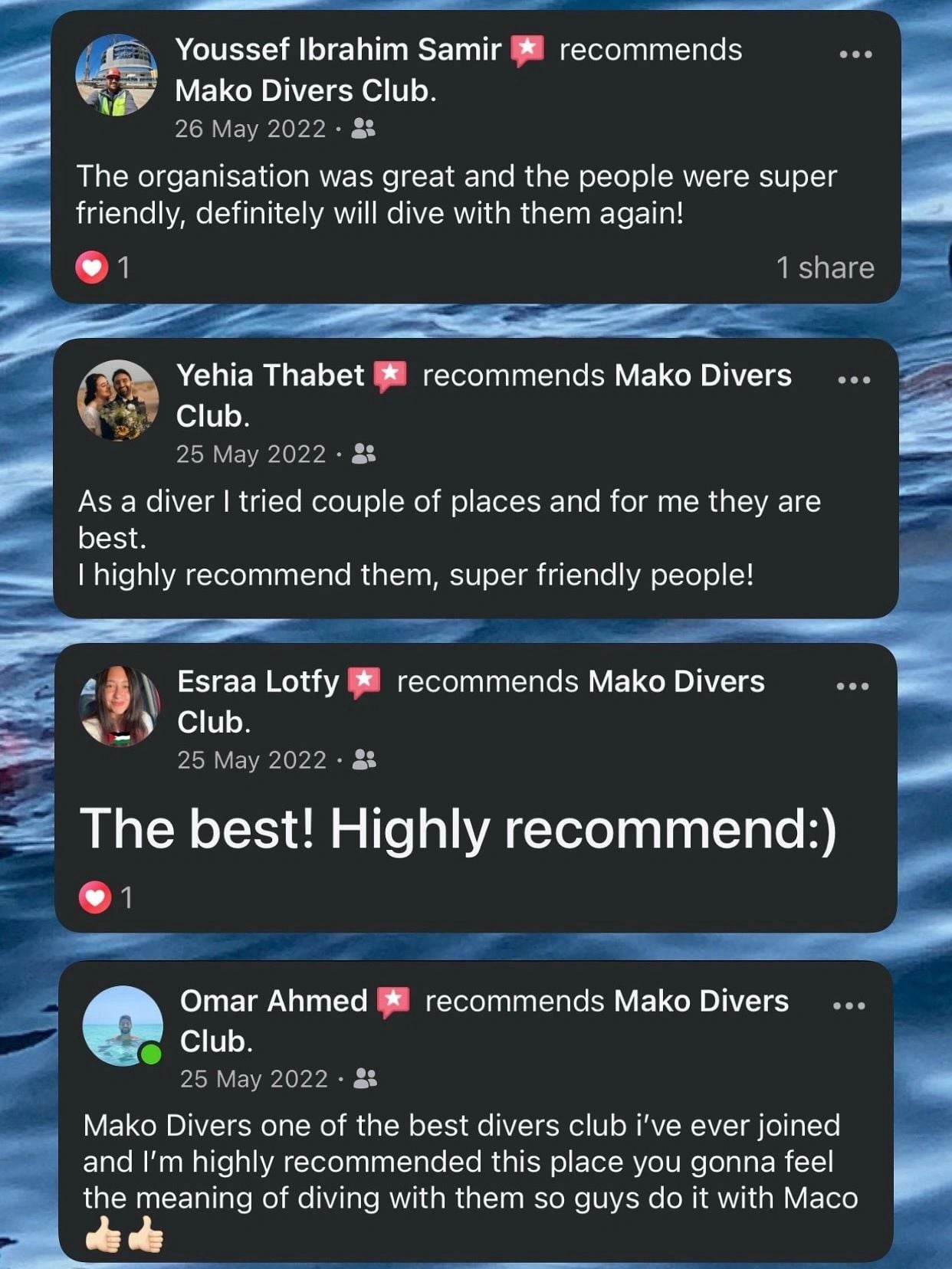 Mako Divers Club Instagram content 7