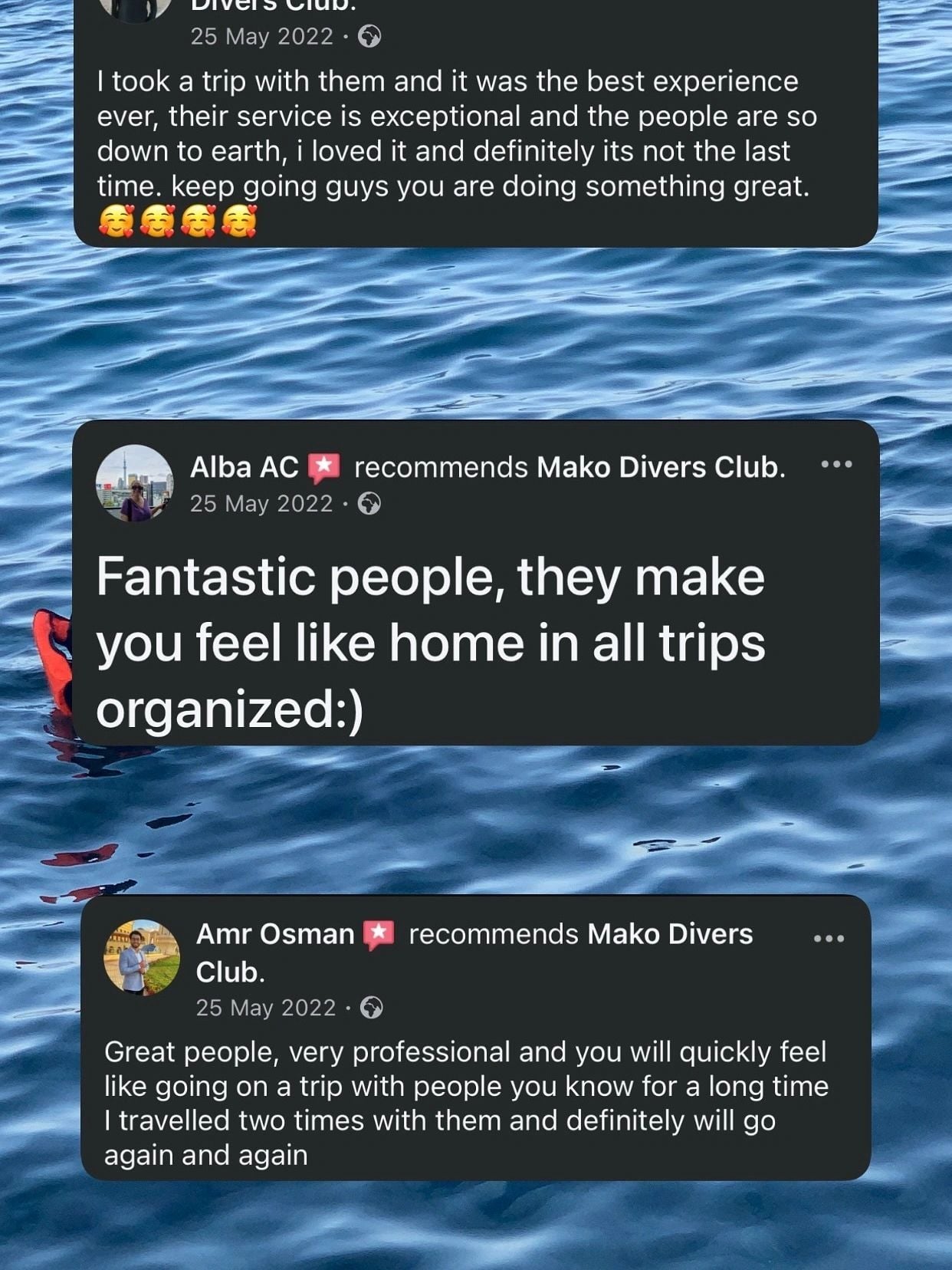 Mako Divers Club Instagram content 8